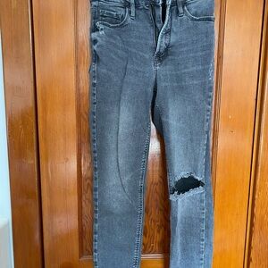Distressed Black/Gray Women's Jeans